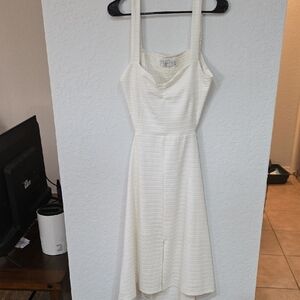 ALI & JAY Ivory Textured Midi Dress